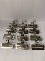 12 Vintage Boston Metal Clips No 3 Hunt MFG. Co. Statesville, N.C. Group-2 - £21.08 GBP