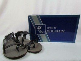 NIB White Mountain Black Flat Caela Open Toe Sandal 070M Org $49 - £11.41 GBP