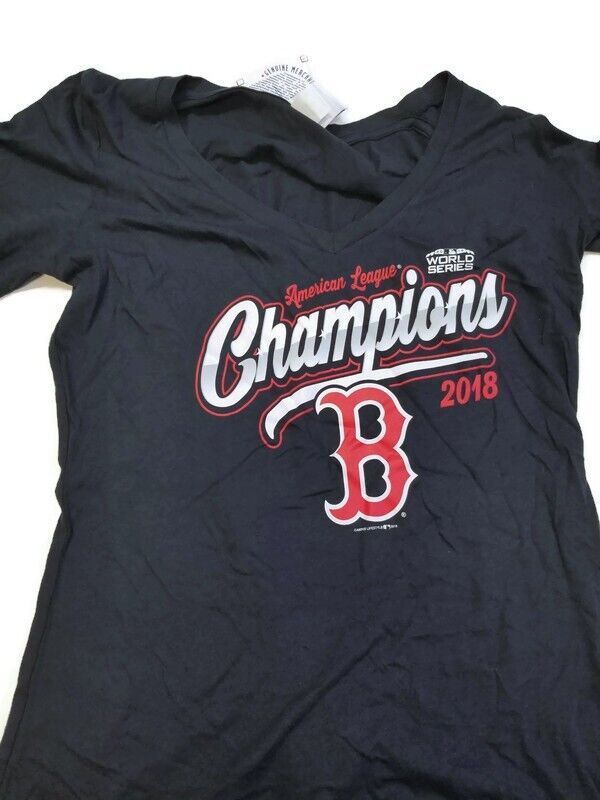 Primary image for MLB Boston Red Sox T Shirt For Ladies 2018 American League Champions Womens S M