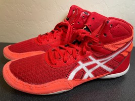 Asics Matflex Wrestling Shoes Red Sneakers 1084A007 Size 6 US - $31.49