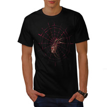 Wellcoda Red Spider Web Animal Mens T-shirt, Spider Graphic Design Printed Tee - £14.87 GBP+