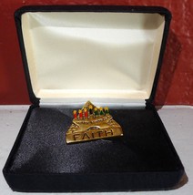 Happy Kwanzaa FAITH Pin Brooch Costume Jewelry in black case - £21.27 GBP