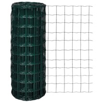 vidaXL Euro Fence Steel 82ftx3.3ft Green - $153.31