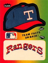 1983 Fleer Sticker Team Hats &amp; Logo Texas Rangers (Red On Left) ⚾ - £0.75 GBP