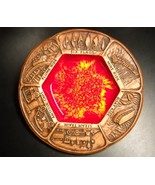 Treasure Craft Pottery Six Flags California Landmarks Trinket Dish Reds ... - £13.36 GBP