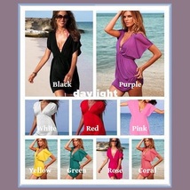 Summer Beach Wear Many Colors Mini Swimsuit Cover-up Dresses - £30.42 GBP