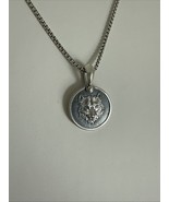 David Yurman .925 Sterling Silver Men Petrvs Wolf Amulet With Chain 24” - €678,00 EUR