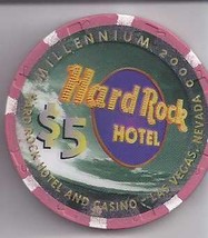 $5 HARD ROCK HOTEL VEGAS Casino Chip MILLENNIUM 2000 - £7.80 GBP