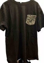 Ryde Out Black T-shirt With Money Graphic Pocket Sz Medium - $10.00