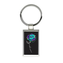 Suicide Prevention Awareness Flower : Gift Keychain Never Give Up Art Print Insp - £6.28 GBP