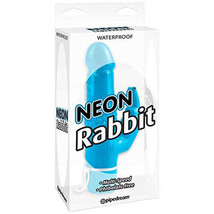Pipedream Neon Rabbit Waterproof Vibrator Blue - $41.95