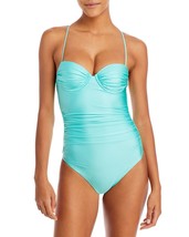 Aqua Swim Women&#39;s Ruched Underwire Beachwear One-Piece Swimsuit Small B4HP $98 - £22.87 GBP