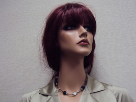 Handmade Art Glass Bead Choker ~ Calypso Studios ~ Black &amp; White ~ #1405... - $7.79