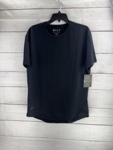 Bylt Shirt Mens Large Black Drop Cut Athletic Short Sleeve Logo Belt Ble... - $20.57