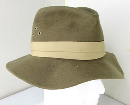 Vintage Cabela&#39;s Felt Fedora Wool Hat Indiana Jones Style Size 7 1/8 Nebraska - £19.85 GBP
