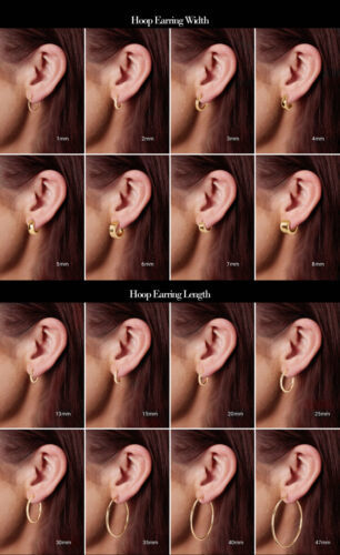 Genuine 14k Yellow Gold 2.6mm wide Cubic Zirconia Hoop Earrings-25mm Diameter Item image 5