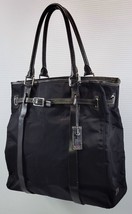 BG) TUMI Black Nylon Leather Trim Tote Hand Bag Travel Carry On - $49.49