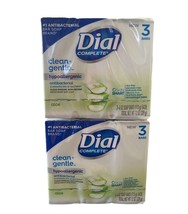 Dial Clean+Gentle Hypoallergenic Antibacterial 6 Bars Total New - £16.92 GBP