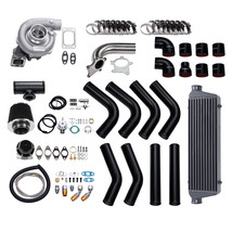 T3 T4 Turbo +Intercooler+Piping+BOV+Wastegate 11PCS Kit for BMW E46 325i 01-07 - £547.32 GBP