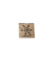  Stampin Up Retired Wood Mounted  Simple Line Drawing Snowflake Rubber Stamp - £6.86 GBP