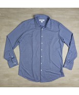 Mizzen + Main Shirt Mens XL Trim Fit Blue Check Performance Stretch Butt... - $741.12 MXN