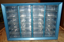 24 drawer akro-mils metal small parts storage cabinet in nice shape used - $29.69