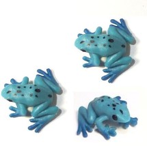 Doll House Shoppe Toy Poison Dart Frog Set/3 Blue Game Pcs Micro-mini Mi... - £3.48 GBP