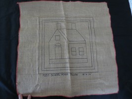 P237 SCHOOL HOUSE Pillow CANVAS - 14&quot; x 14&quot; - $16.26 CAD