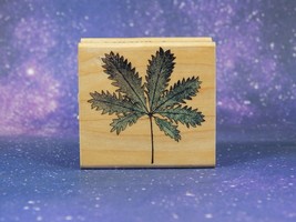 Poetic OAK LEAVES Print, Wood Mounted Rubber Stamp, by Hero Arts E2240 - £3.74 GBP
