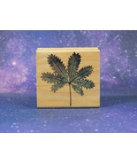 Poetic OAK LEAVES Print, Wood Mounted Rubber Stamp, by Hero Arts E2240 - $4.74