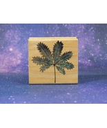 Poetic OAK LEAVES Print, Wood Mounted Rubber Stamp, by Hero Arts E2240 - £3.78 GBP