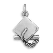 Sterling Silver Graduation Cap Charm - $22.95