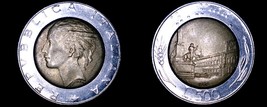 1989 Italian 500 Lire World Coin - Italy - $4.99