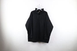 Vtg 90s Mens XL Blank Military Cold Weather Half Zip Pullover Sweatshirt... - £35.57 GBP