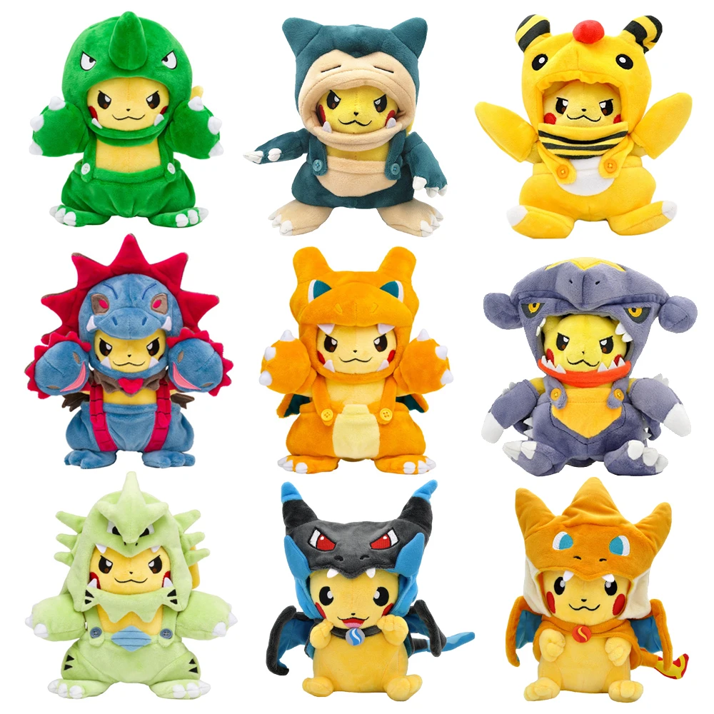 New Pokemon Cosplay Plush Toys Pikachu Cos Eevee Charizard Lucario Morpeko - £17.55 GBP+