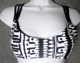 Bandini Bikini Top Khongboon Swimwear Womens Small S Black White Straps NWT - $146.59 MXN