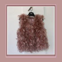 Many Petal Ostrich Hair Feather Fur Vests Vouge Fashion Furs Worn w/ Everything image 2