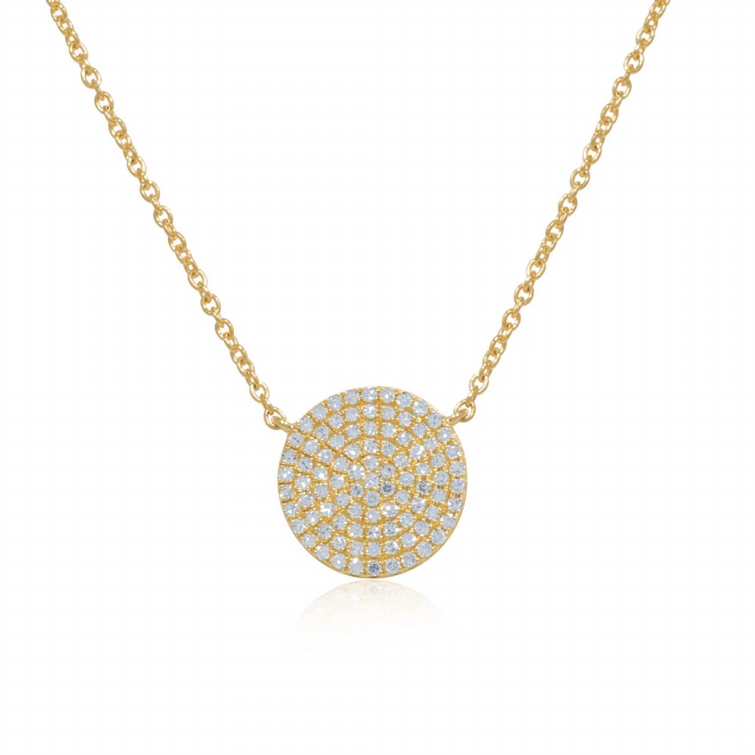 Diana M Jewels 0.57 cts round diamonds disc necklace size One Size - $1,165.23