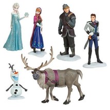 Frozen Elsa Anna Olaf Playset 6 Figure Cake Topper * USA SELLER* Toy Doll Set - £10.54 GBP