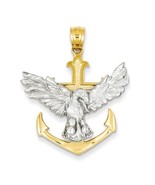 14K Two Tone Mariners Cross with Eagle Pendant - €386,98 EUR