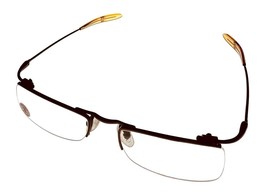 New Balance Mens Eyeglass Metal Rectangle Rimless Frame 356 1 Dark Brown... - £28.76 GBP