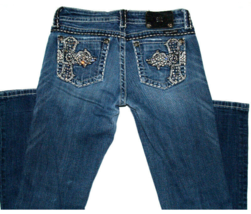 MISS ME Jeans - Wing Cross Embellished JP5095ST-3 Straight - Size 27x31 - £13.13 GBP