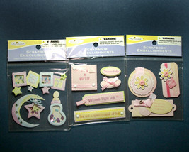 Baby Girl Pink Scrapbook Embellishments - $5.50