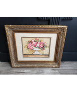Pamela Gladding Framed Still Life Floral Bouquets Print Gold Ornate Frame - $68.51