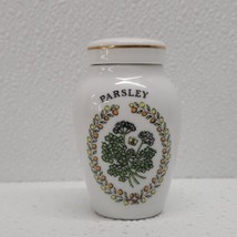 Vintage The Franklin Mint Gloria Concepts Porcelain Spice Jars 3 1/4&quot; PARSLEY - £9.38 GBP