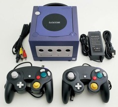 Nintendo GameCube DOL-001 Gaming System INDIGO Console 2 Controller Bundle GCN - £147.79 GBP