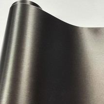 10/20/30/40/50x152CM Light grey Brushed Steel Vinyl Wrap Roll with Air Release T - £115.50 GBP