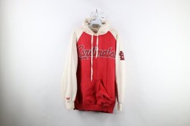 Vintage Mens Medium Thrashed Spell Out St Louis Cardinals Hoodie Sweatshirt Red - £30.59 GBP