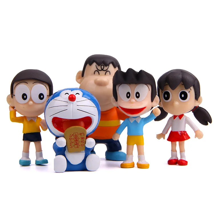 5Pcs Doraemonn Nobitaa Shizukaa Suneoo Action Figure Toys - £28.14 GBP