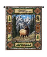 26x34 ELK Buck Lodge Wildlife Tapestry Wall Hanging - $82.00